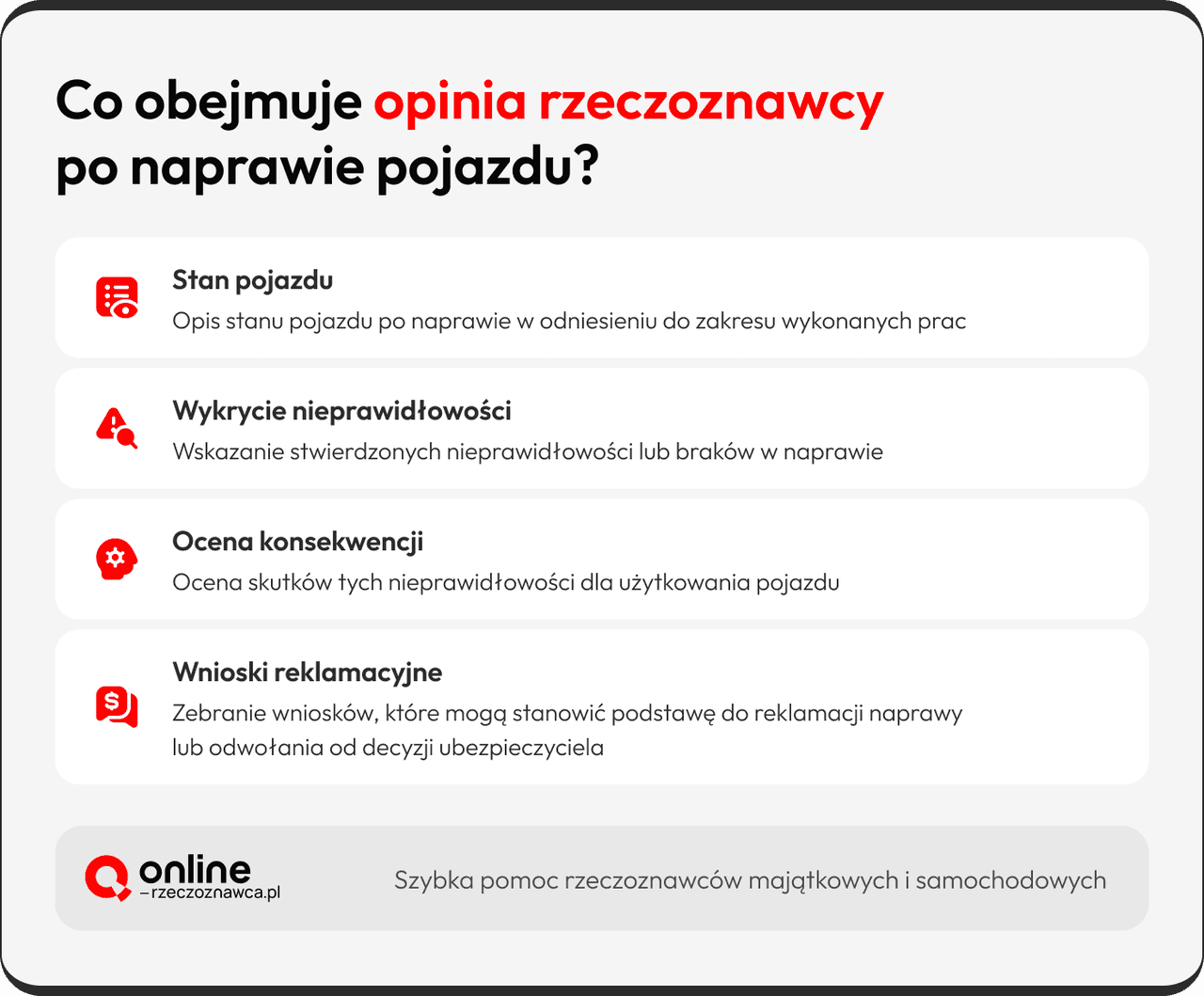 Ekspertyza samochodu po naprawie