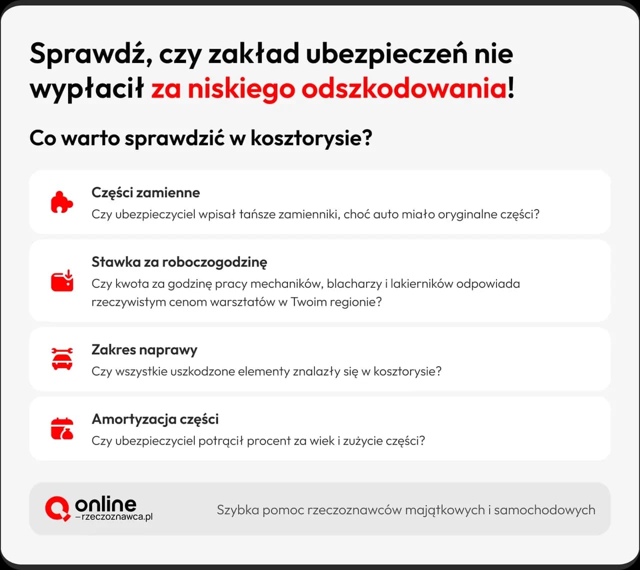 zaniżone odszkodowanie oc